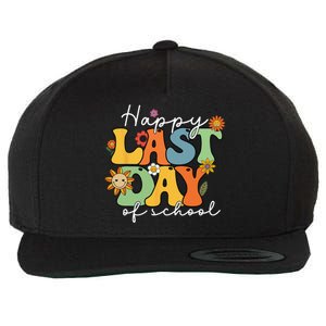 Happy Last Day Of School Graduation Groovy Teacher Student Wool Snapback Cap