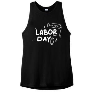 Happy Labor Day Gift For Labor Day Celebration Ladies PosiCharge Tri-Blend Wicking Tank