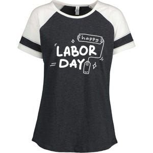 Happy Labor Day Gift For Labor Day Celebration Enza Ladies Jersey Colorblock Tee