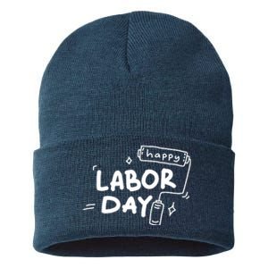 Happy Labor Day Gift For Labor Day Celebration Sustainable Knit Beanie