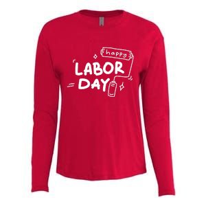 Happy Labor Day Gift For Labor Day Celebration Womens Cotton Relaxed Long Sleeve T-Shirt