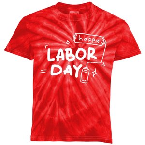 Happy Labor Day Gift For Labor Day Celebration Kids Tie-Dye T-Shirt