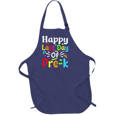 Happy Last Day Of Prek Teacher Student Graduation Full-Length Apron With Pockets