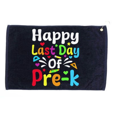 Happy Last Day Of Prek Teacher Student Graduation Grommeted Golf Towel