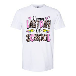 Happy Last Day Of School Leopard Teacher End Of School Year Softstyle CVC T-Shirt