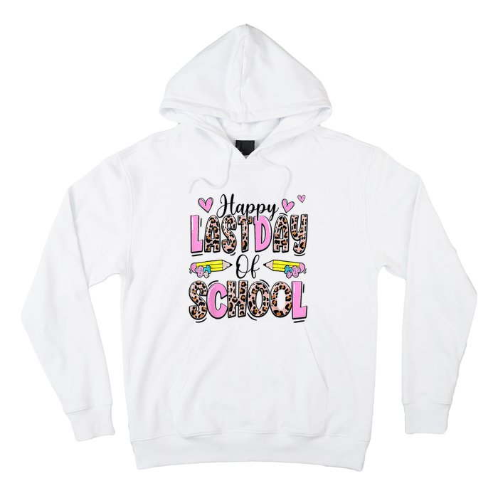 Happy Last Day Of School Leopard Teacher End Of School Year Hoodie