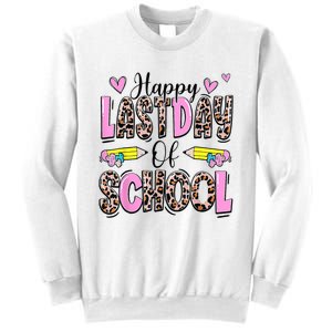 Happy Last Day Of School Leopard Teacher End Of School Year Sweatshirt