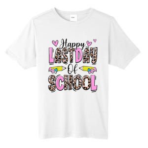 Happy Last Day Of School Leopard Teacher End Of School Year Tall Fusion ChromaSoft Performance T-Shirt