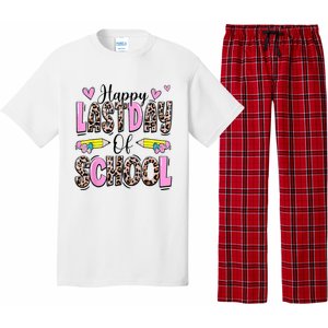 Happy Last Day Of School Leopard Teacher End Of School Year Pajama Set