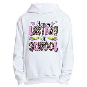 Happy Last Day Of School Leopard Teacher End Of School Year Urban Pullover Hoodie