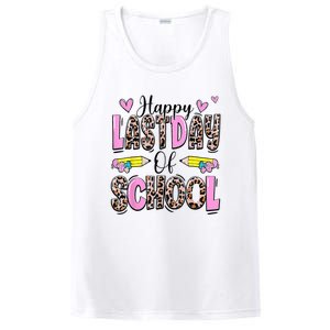 Happy Last Day Of School Leopard Teacher End Of School Year PosiCharge Competitor Tank