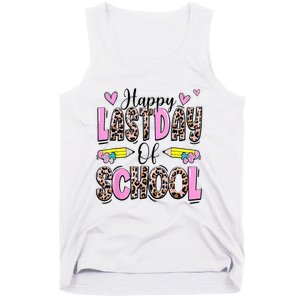 Happy Last Day Of School Leopard Teacher End Of School Year Tank Top