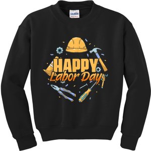 Happy Labor Day American Workers Kids Sweatshirt