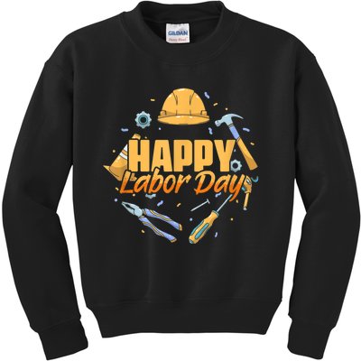 Happy Labor Day American Workers Kids Sweatshirt