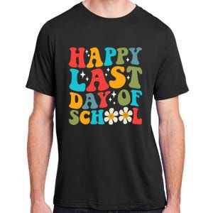 Happy Last Day Of School Hello Summer Groovy Teacher Student Adult ChromaSoft Performance T-Shirt