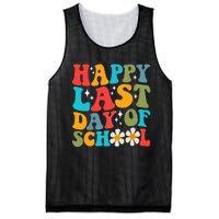 Happy Last Day Of School Hello Summer Groovy Teacher Student Mesh Reversible Basketball Jersey Tank