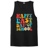 Happy Last Day Of School Hello Summer Groovy Teacher Student PosiCharge Competitor Tank