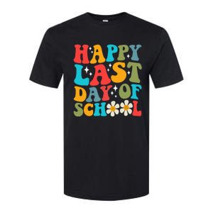 Happy Last Day Of School Hello Summer Groovy Teacher Student Softstyle CVC T-Shirt