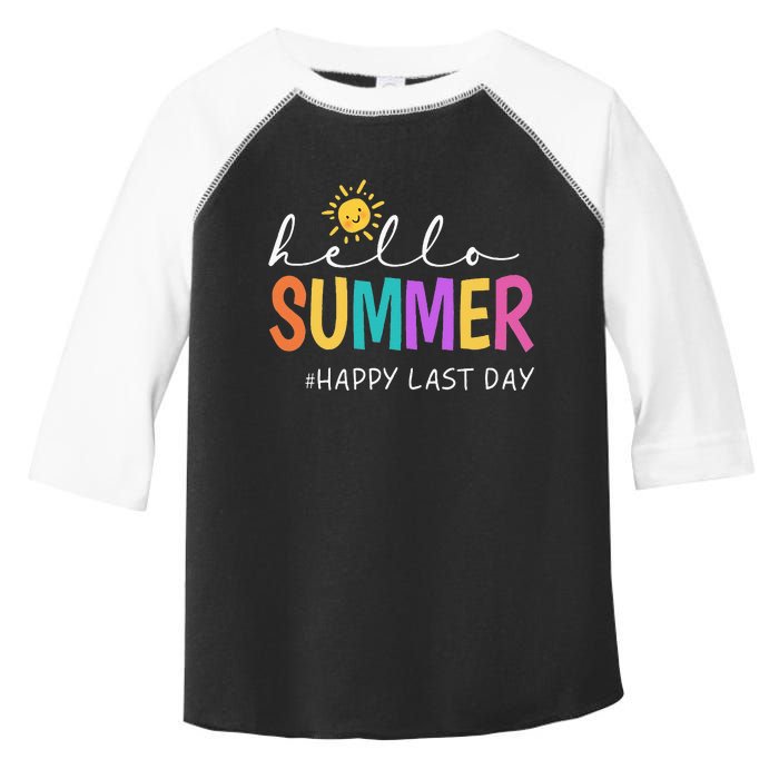 Happy Last Day Of School Teacher Student Hello Summer Toddler Fine Jersey T-Shirt