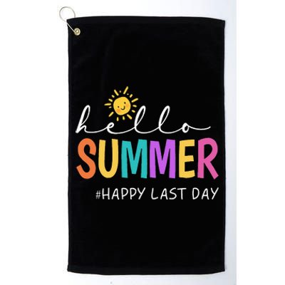 Happy Last Day Of School Teacher Student Hello Summer Platinum Collection Golf Towel