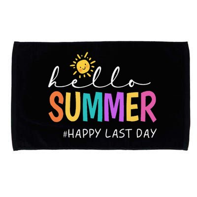 Happy Last Day Of School Teacher Student Hello Summer Microfiber Hand Towel