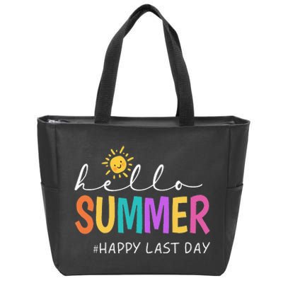 Happy Last Day Of School Teacher Student Hello Summer Zip Tote Bag