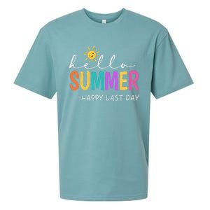 Happy Last Day Of School Teacher Student Hello Summer Sueded Cloud Jersey T-Shirt