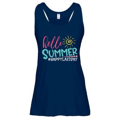 Happy Last Day Of Schools Teacher Student Hello Summer Gift Ladies Essential Flowy Tank