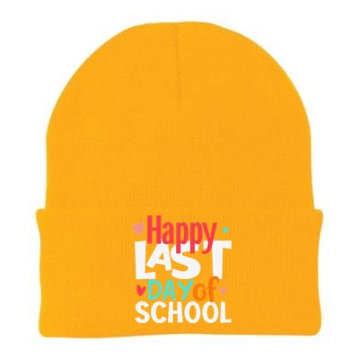 Happy Last Day Of Schools Teacher Student Hello Summer Knit Cap Winter Beanie