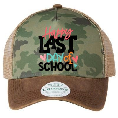 Happy Last Day Of School Teacher Student Graduation Legacy Tie Dye Trucker Hat