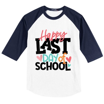 Happy Last Day Of School Teacher Student Graduation Baseball Sleeve Shirt