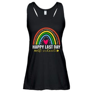 happy last day of school hello summer teacher student Ladies Essential Flowy Tank