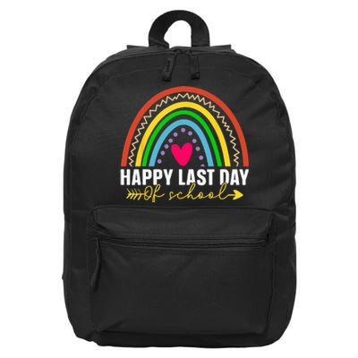 happy last day of school hello summer teacher student 16 in Basic Backpack