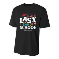 Happy Last Day Of School Hello Summer Students And Teachers Youth Performance Sprint T-Shirt