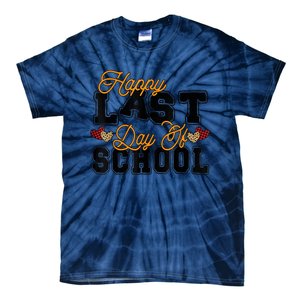 Happy Last Day Of School Teacher Student Graduation Heart Tie-Dye T-Shirt