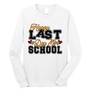 Happy Last Day Of School Teacher Student Graduation Heart Long Sleeve Shirt