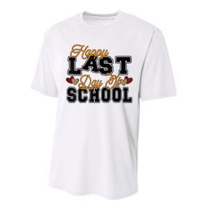 Happy Last Day Of School Teacher Student Graduation Heart Performance Sprint T-Shirt