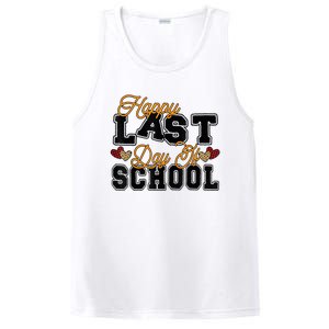 Happy Last Day Of School Teacher Student Graduation Heart PosiCharge Competitor Tank