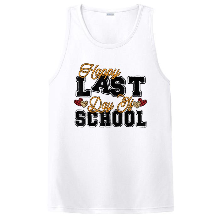 Happy Last Day Of School Teacher Student Graduation Heart PosiCharge Competitor Tank