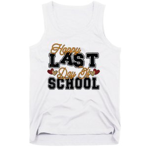 Happy Last Day Of School Teacher Student Graduation Heart Tank Top