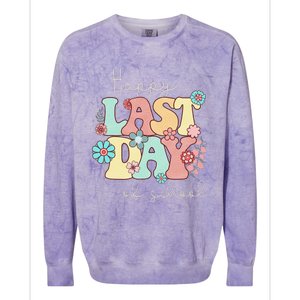 Happy Last Day of School Teacher Student Graduation Colorblast Crewneck Sweatshirt