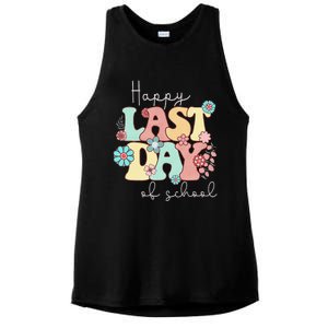 Happy Last Day of School Teacher Student Graduation Ladies PosiCharge Tri-Blend Wicking Tank