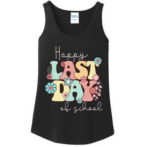 Happy Last Day of School Teacher Student Graduation Ladies Essential Tank