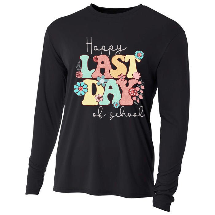 Happy Last Day of School Teacher Student Graduation Cooling Performance Long Sleeve Crew