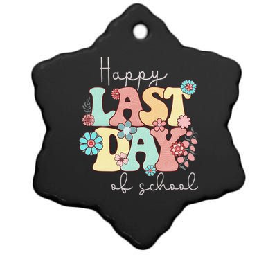 Happy Last Day of School Teacher Student Graduation Ceramic Star Ornament