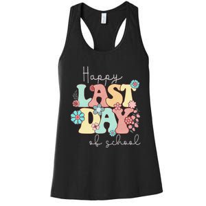 Happy Last Day of School Teacher Student Graduation Women's Racerback Tank