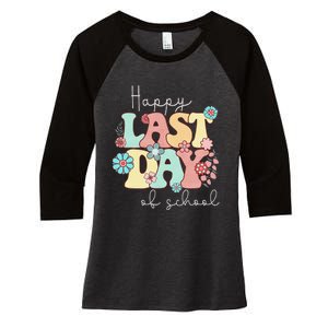 Happy Last Day of School Teacher Student Graduation Women's Tri-Blend 3/4-Sleeve Raglan Shirt