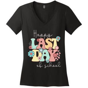 Happy Last Day of School Teacher Student Graduation Women's V-Neck T-Shirt