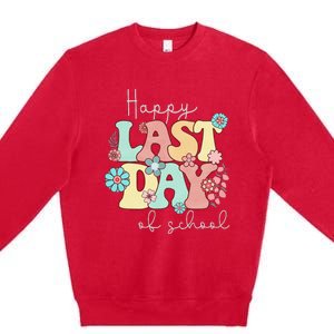 Happy Last Day of School Teacher Student Graduation Premium Crewneck Sweatshirt