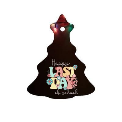 Happy Last Day of School Teacher Student Graduation Ceramic Tree Ornament